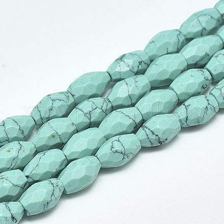 Chapelets de perles en turquoise synthétique G-S357-A16-1