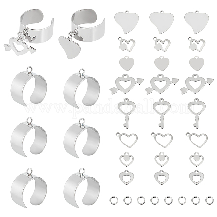 Kit per la creazione di anelli per polsini con charm fai da te unicraftale STAS-UN0051-39-1