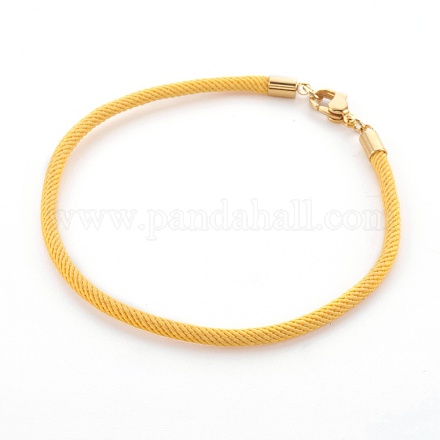 Плетеный браслет из хлопкового шнура MAK-L018-03A-08-G-1