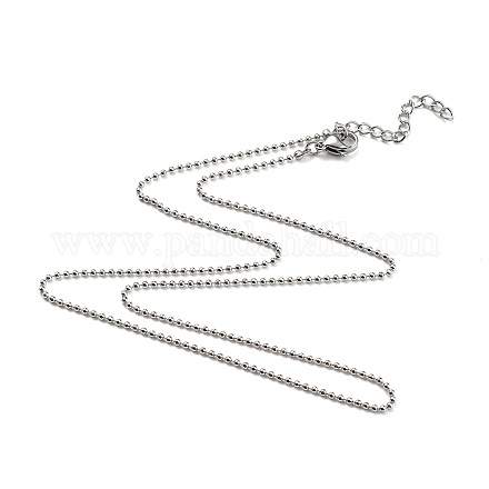 304 шариком из нержавеющей стали цепи ожерелья X-NJEW-JN02912-02-1
