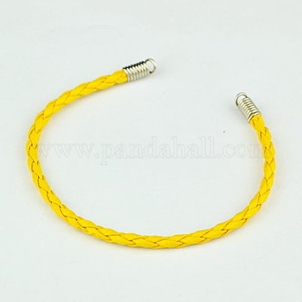 Braided PU Leather Cord Bracelet Making AJEW-JB00020-05-1