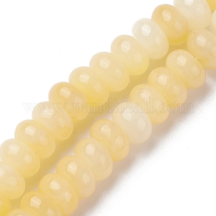 Natürliche gelbe Jade Perlen Stränge G-K359-A01-01-1