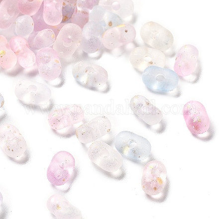 Прозрачные матовые акриловые бусины градиентного цвета X-OACR-M023-06I-1