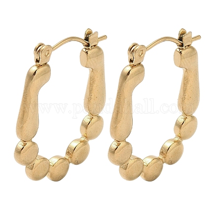 Серьги-полукольца bubble 201 из нержавеющей стали для женщин EJEW-G385-38G-1