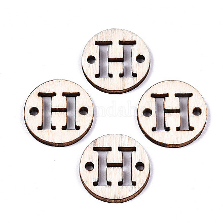 Необработанные соединители звеньев из натурального тополя WOOD-S045-140A-01H-1