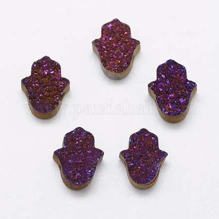 Hamsa Hand Druzy Crystal Beads G-F535-46G-1