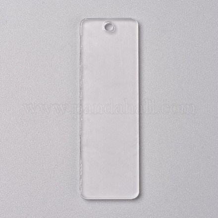 Pendentifs en acrylique blanc transparent TACR-WH0002-04-1