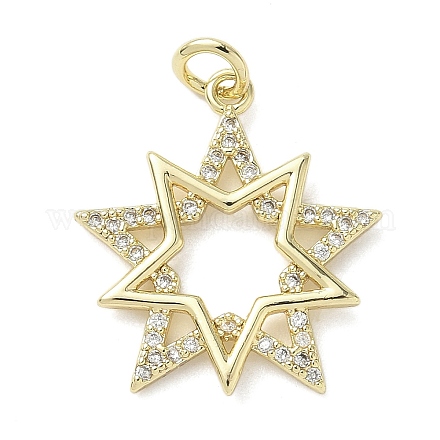 Латунные микро проложить кубического циркония подвески KK-L248-07G-02-1