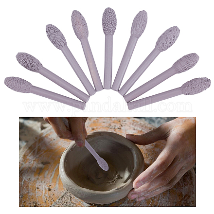 9 набор инструментов для работы с текстурой из смолы для глиняного искусства TOOL-WH0166-016-1