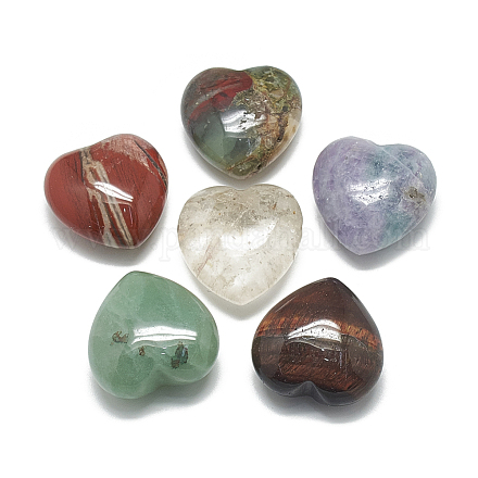 Piedra mixta natural y sintética corazón piedra del amor G-S336-01C-M-1