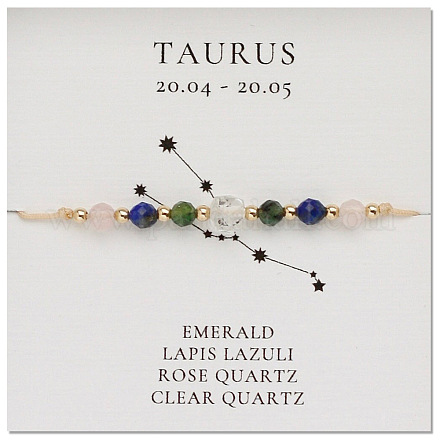 Браслеты из бисера с созвездиями из натуральных драгоценных камней NR2952-3-1