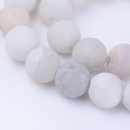 Chapelets de perles d'agate naturelle X-G-Q462-10mm-09-1