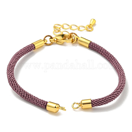 Braccialetti con corde di nylon adatti per ciondoli per connettori AJEW-P116-02G-04-1