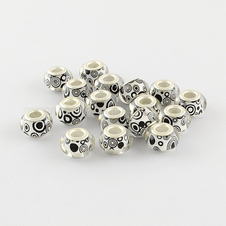 Large Hole Resin European Beads OPDL-R116-07-1