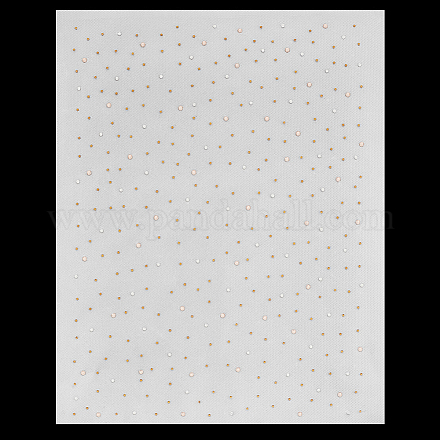 Foglio di strass termoadesivo glitterato DIY-WH0308-441D-1