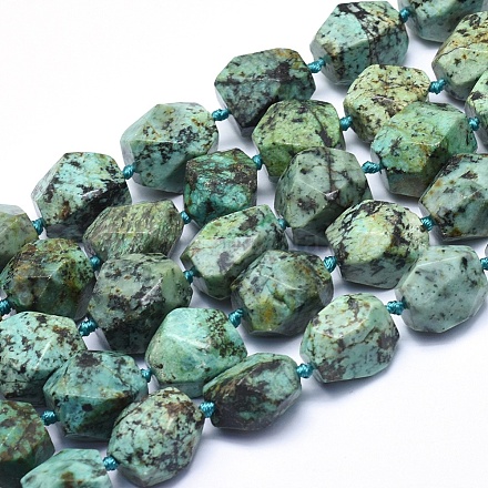 Chapelets de perles en turquoise africaine naturelle G-G764-34-1
