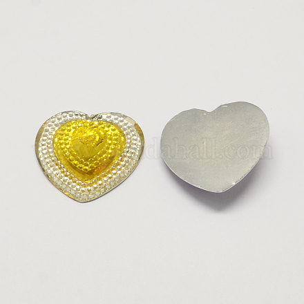 Heart Resin Cabochons CRES-R128A-222-1