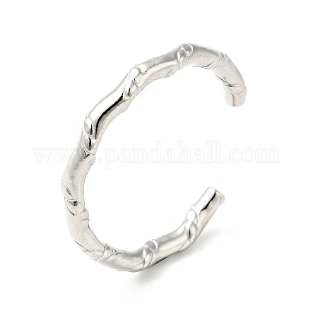 Кольцо-манжета в форме бамбука из нержавеющей стали 304 RJEW-I085-07P-1