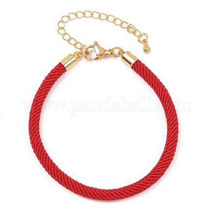 Изготовление браслета из круглого нейлонового шнура миланского плетения толщиной 4.5 мм BJEW-I245-01G-34-1