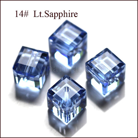 Abalorios de cristal austriaco de imitación SWAR-F074-4x4mm-14-1
