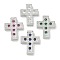 Rack Plating Brass Micro Pave Cubic Zirconia Pendants, Long-Lasting Plated, Lead Free & Cadmium Free, Cross Charms, Mixed Color, 28x22.5x4.5mm, Hole: 2.5x4.5mm
