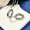 Round Ring 316 Surgical Stainless Steel Hoop Nose Rings, Antique Silver, 19.5x3.8mm