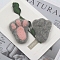 Footprints Handmade Wool Felt Ornament Accessories, for DIY Children Hair Tie, Gray, 60x30mm