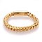 304 Stainless Steel Chain Bracelets, with Bayonet Clasps, Golden, 9 inch(23cm), 10x8mm