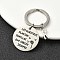 Alloy Keychain, with 304 Stainless Steel Findings, Letter K, 6cm