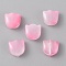 Handmade Lampwork Beads, Tulip, Pink, 9.5x9x5mm, Hole: 1mm