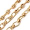 Brass Oval Link Chains, Unwelded, Figaro Chains, Real 18K Gold Plated, 9~11.5x4~7x1.5~5.5mm