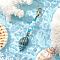 Ocean Theme Alloy Charm & Glass Beads Pendant Decorations, with Lobster Claw Clasps, Conch, 67mm