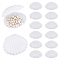 Shell Shape Plastic Candy Storage Box, Gift Boxes, White, 7.7x9x4.4cm