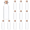 12Pcs Glass Jar Glass Bottles Bead Containers, with Cork Stopper, Wishing Bottle, Clear, 16x50mm, Hole: 7mm, 12pcs/set