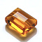 Imitation Austrian Crystal Beads, Grade AAA, K9 Glass, Faceted, Rectangle, Orange, 10x12x5.5mm, Hole: 0.9~1mm