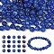 170Pcs Round Imitation Gemstone Acrylic Beads, Two Tone, Marine Blue, 8mm, Hole: 2mm