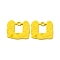 Spray Painted Alloy Pendants, Rectangle, Gold, 20.5x24.5x2.5mm, Hole: 2.2mm