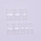 8Pcs 8 Sizes Resin Invisible Ring Size Adjuster, Fit 1~10mm Width Rings, Clear, 17~20x4~11.5x6~7mm, 8pcs/set