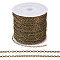 Brass Coated Iron Flat Cable Chains, Soldered, with Spool, Flat Oval, Antique Bronze, 2.5x2x0.3mm, about 32.81 Feet(10m)/Roll