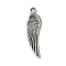 Tibetan Style Alloy Pendants, Cadmium Free & Lead Free, Wing, Antique Silver, 34x10x3mm, Hole: 2.2mm, about 526pcs/1000g