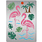 Stainless Steel Metal Cutting Dies Stencils, for DIY Scrapbooking/Photo Album, Decorative Embossing, Matte Stainless Steel Color, Flamingo Shape, 190x140mm