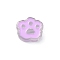 Transparent Acrylic European Beads, Large Hole Beads, with Enamel, Bear Paw, Lilac, 23x25.5x9mm, Hole: 4mm
