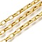 Brass Rectangle Link Chains, Cadmium Free & Lead Free, Long-Lasting Plated, Rack Plating, Unwelded, with Spool, Real 18K Gold Plated, 5x3x1.5mm