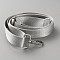 Nylon Webbing Bag Straps, with Alloy Swivel Clasps, Platinum, Light Grey, 775~1400x25x1mm