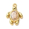 Brass with Cubic Zirconia Pendants, Sea Turtle, Long-Lasting Plated, Rack Plating, Cadmium Free & Lead Free, Real 18K Gold Plated, 18x13x4mm, Hole: 1.4mm