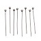 304 Stainless Steel Head Pins, Stainless Steel Color, 25mm, Head: 2mm