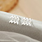 925 Sterling Silver Stud Earrings, Silver, Aquarius, 10x10mm