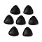 Painted Natural Wood Cabochons, Triangle, Black, 21.5x22x6mm