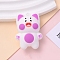 PVC Plastic Pendants, Cat Shape, Medium Orchid, 45x33mm