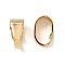 Brass Snap on Bails, with Rubber Plug, Round, Rack Plating, Nickel Free, Real 18K Gold Plated, 7.5x3.5x5mm, Hole: 6.5x3.5mm